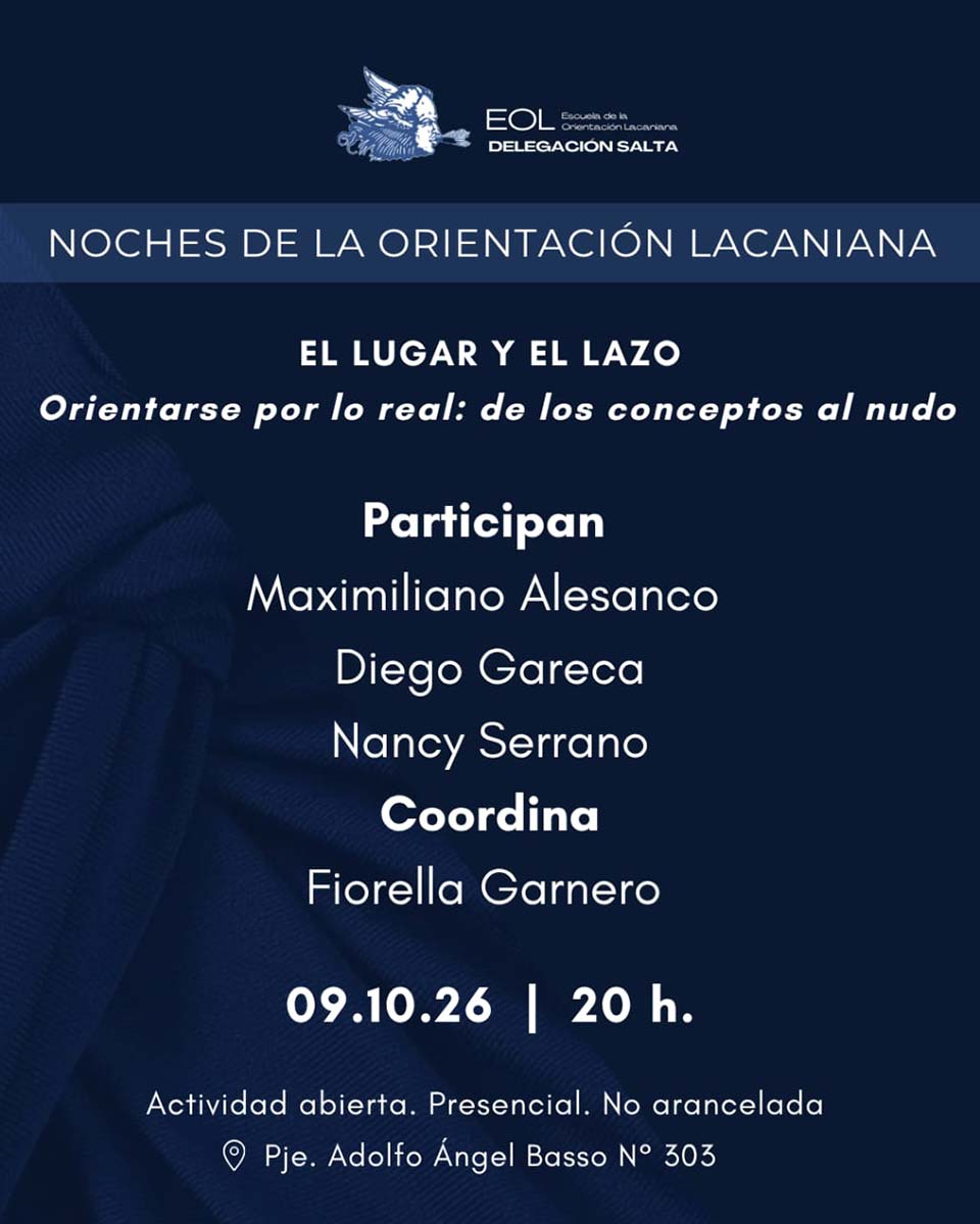 6ta Noche de la orientación lacaniana 2026